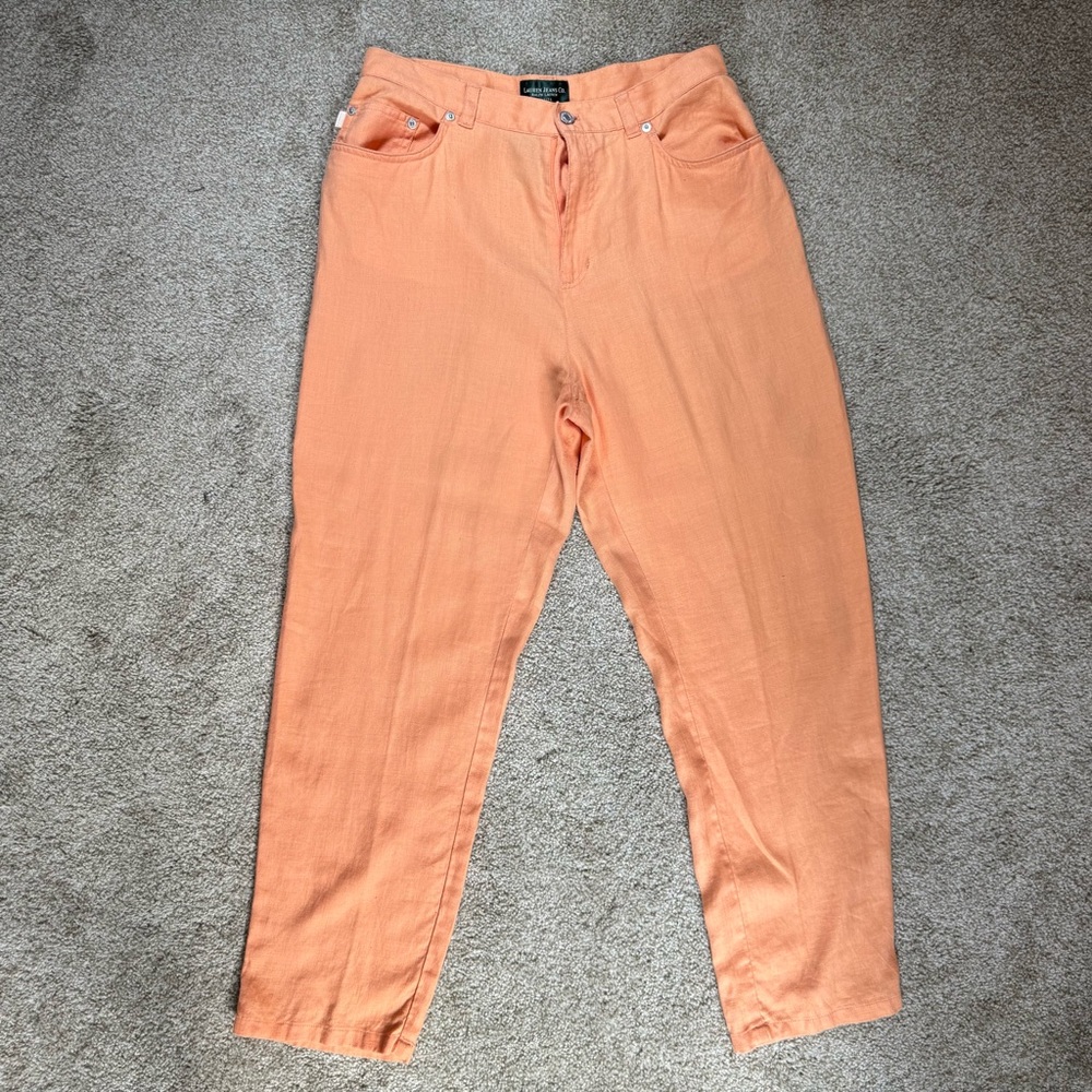 Ralph Lauren Orange Ankle Cropped Jeans